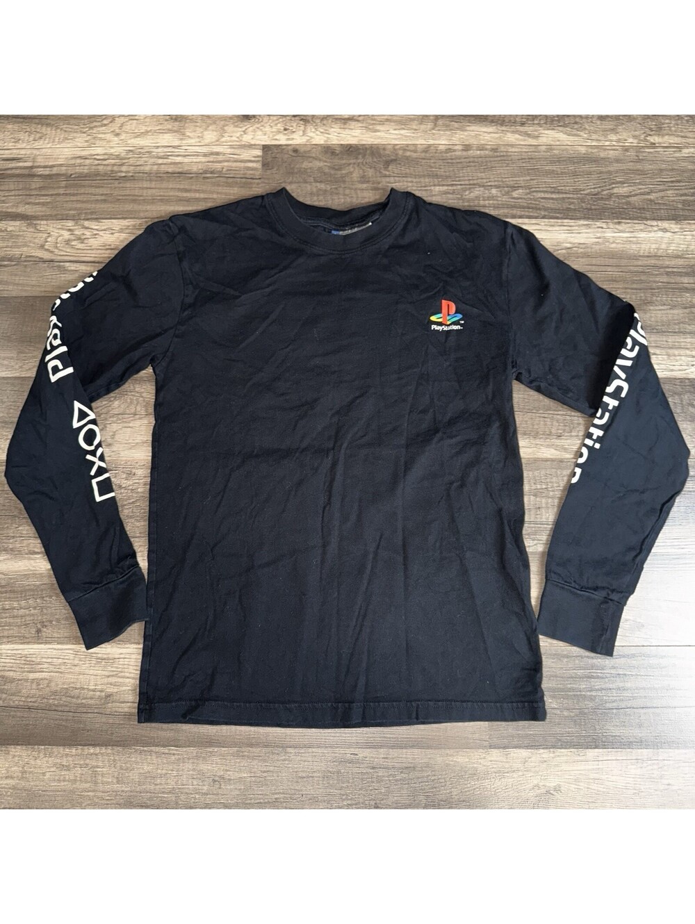Men's PLAYSTATION Black Long SLEEVE Tshirt Size XS   RARE LIMITED